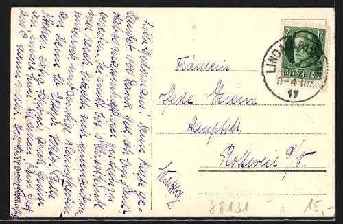 AK Lindau i. B., Strassenpartie an der Heldenmauer