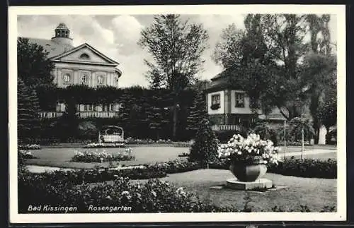 AK Bad Kissingen, Partie im Rosengarten