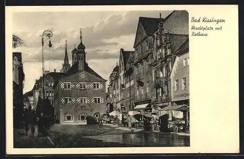 AK Bad Kissingen, Marktplatz mit Rathaus