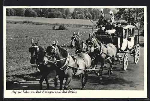 AK Bad Kissingen, Kutschfahrt nach Bad Bocklet