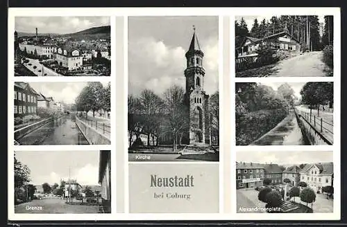 AK Neustadt /Coburg, Grenze, Alexandrinenplatz, Teilansicht