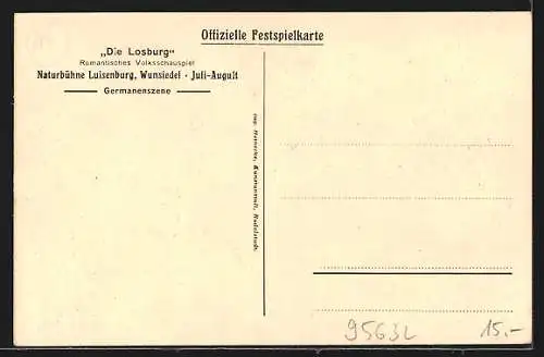 AK Wunsiedel, Naturbühne Luisenburg, Schauspiel Die Losburg, Germanenszene