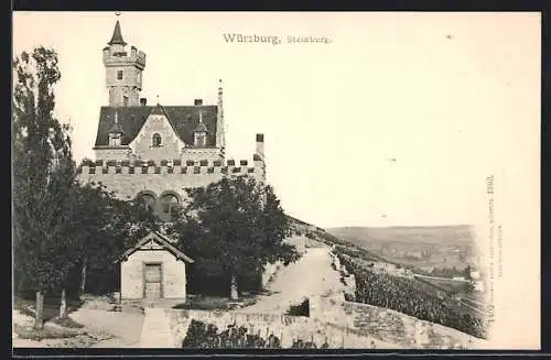 AK Würzburg, Steinburg mit Talblick