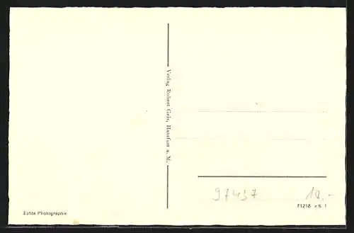 AK Hassfurt a. M., Ortspartie mit Kirche und Denkmal