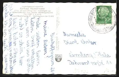 AK Bischofsgrün /Fichtelgeb., Kurhaus Häussermann, Ortsansichten