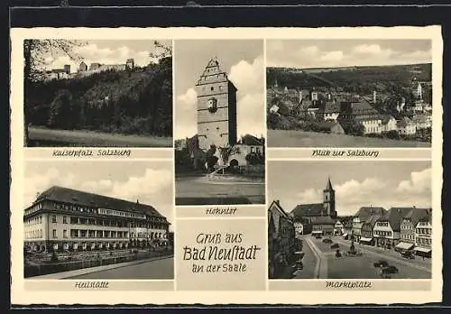 AK Bad Neustadt /Saale, Hohntor, Heilstätte, Teilansicht mit Salzburg