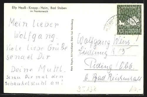 AK Bad Steben, Elly Heuss-Knapp-Heim, Aufenthaltsraum