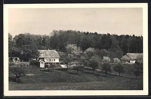 AK Heiligenkreuz /Wienerwald, Meierei Füllenberg mit Feldern