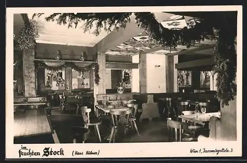 AK Wien, Restaurant Im Feuchten Stock, Bes. Hans Hübner, Jasomiergottstr. 3