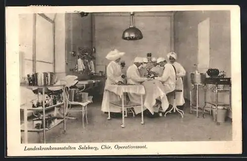 AK Salzburg, Operationssaal in den Landeskrankenanstalten