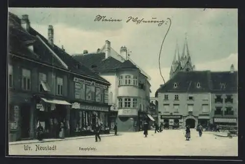 AK Wiener Neustadt, Partie am Hauptplatz