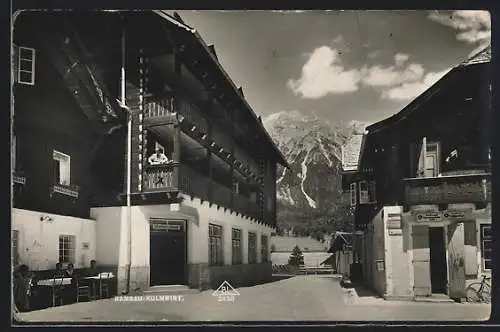 AK Ramsau /Dachstein, Strassenpartie mit Gasthaus Kulmwirt