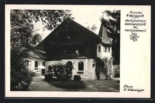 AK Heiligenkreuz /Wienerwald, Pension Edelweiss in der Helenentalstrasse 16