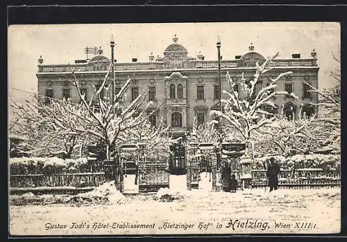 AK Wien-Hietzing, Gustav Todts Hotel-Etablissement Hietzinger Hof
