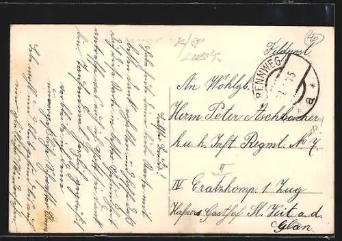 AK Rennweg am Katschberg, St. Georgen im Pöllatal, Ortsansicht mit Kirche