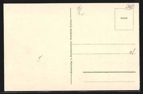 AK Salzburg, Das Pensionat St. Ursula, Bühne mit Waldszenerie