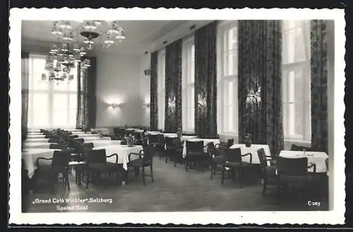 AK Salzburg, Grand Café Winkler, der Speise-Saal
