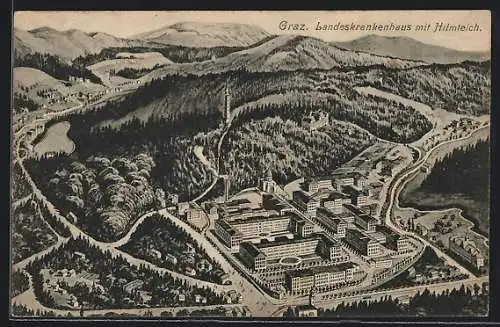 AK Graz, Landeskrankenhaus mit Hilmteich