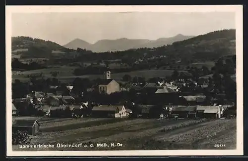 AK Oberndorf a. d. Melk, Gesamtansicht mit der Kirche