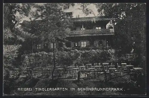 AK Wien, Meierei Tirolergarten im Schönbrunnerpark