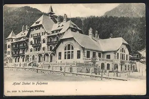 AK Fulpmes, Das Hotel Stubai gegen die Berge