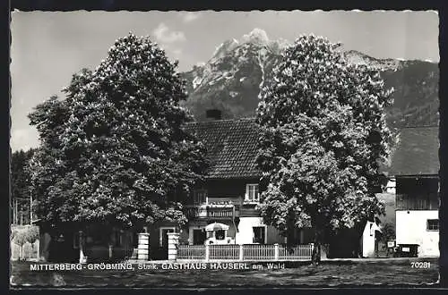 AK Gröbming-Mitterberg /Stmk., Gasthaus Häuserl am Wald