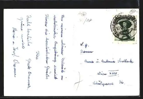 AK Weissenbach a. d. Triesting, Ortsansicht von oben