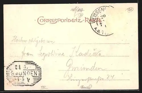 AK Weissenbach a. Triesting, Ortsansicht mit Kirche vor dem Berg