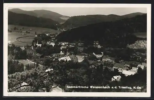 AK Weissenbach a. d. Triesting, Ortsansicht aus der Vogelschau