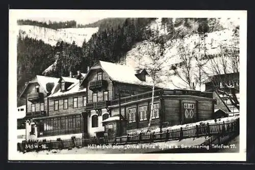 AK Spital am Semmering, Hotel-Pension Onkel Fritz im Winter