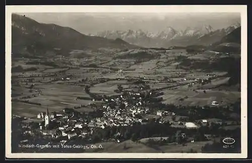 AK Windisch-Garsten im Totes-Gebirge, Gesamtansicht aus der Vogelschau