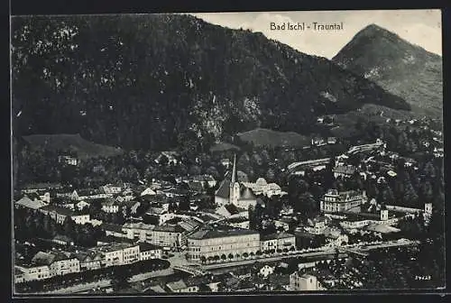 AK Bad Ischl /Trauntal, Ortsansicht mit Kirche