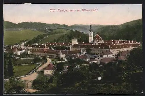 AK Heiligenkreuz im Wienerwald, Ansicht vom Stift