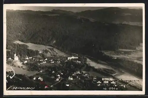 AK Kennelbach, Ortsansicht aus der Vogelschau