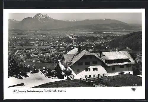 AK Salzburg, Hübner`s Salzburger Kobenzl mit Panorama