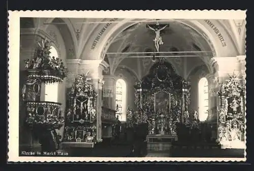 AK Markt Haus, Kirche, Innenansicht