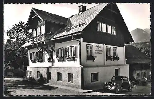 AK Haus /Ennstal, Gasthaus zur Krummholzhütte Th. u. M. Scharfetter