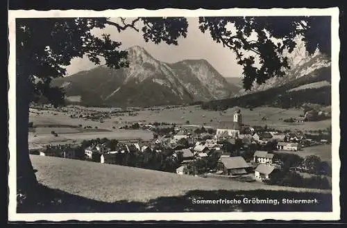 AK Gröbming /Steiermark, Teilansicht mit Kirche