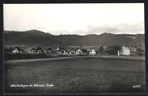 AK Allerheiligen, Blick zum Ort über die Wiese