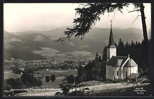 AK Krieglach, Teilansicht mit Waldkapelle