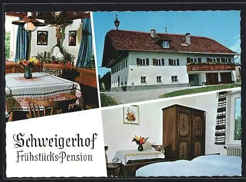 AK Salzburg, Frühstücks-Pension Schweigerhof, Hauptstrasse 95, Innenansichten