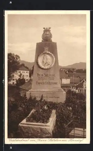 AK Henndorf am Wallersee, Grabdenkmal von Franz Stelzhamer