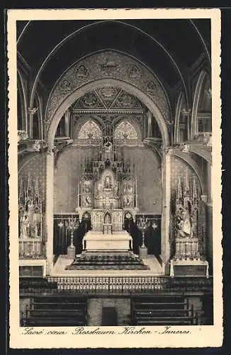 AK Pressbaum, Kirchen-Inneres am Pensionat Sacré-Coeur