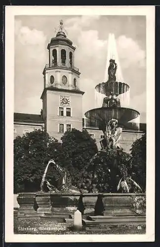 AK Salzburg, Brunnen am Glockenspiel