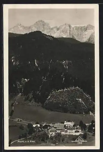 AK Pichl a. d. Enns, Ortsansicht aus der Vogelschau