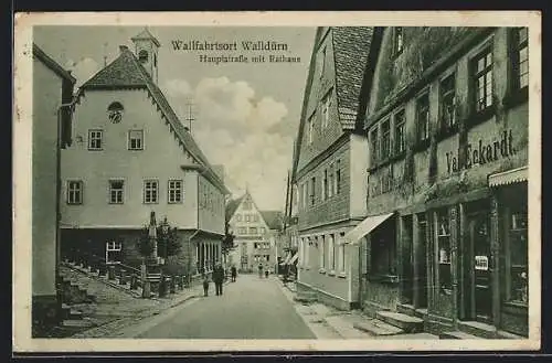 AK Walldürn, Hauptstrasse, Geschäft Val. Eckardt