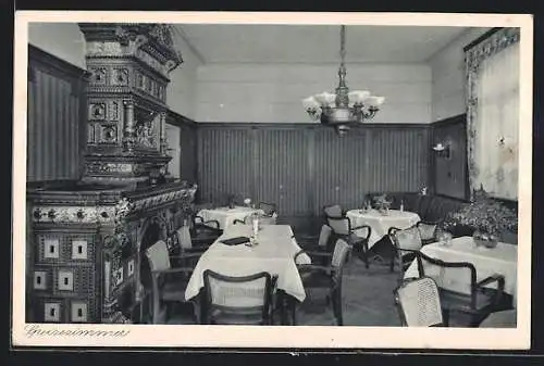 AK Werl /Westf., Hotel-Cafe Köchling, Speisezimmer, Innenansicht