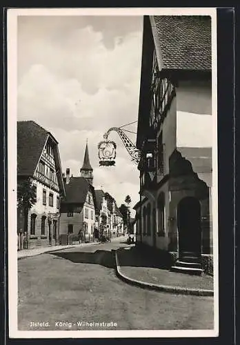 AK Ilsfeld, König-Wilhelmstrasse mit Gasthaus