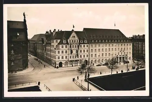 AK Nürnberg, Hotel Deutscher Hof hier wohnt 