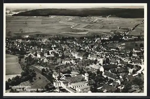 AK Herbrechtingen, Teilansicht vom Flugzeug aus